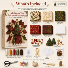 ❤️ Holiday Celebration 50% OFF 🎄 – Festive Quilted Christmas Door Hanging DIY Sewing Kit