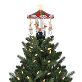 11 in. Animated Carousel Tree Topper