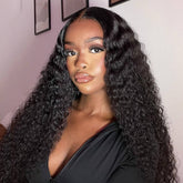 Pre Bleached Knots Water Wave 13x4 HD Lace Front Wig Pre-Plucked