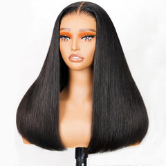Short Bob Wig 13x6 HD Transparent Lace Frontal Wig Brazilian Virgin Human Hair Straight Bob Lace Front Wigs For Black Women