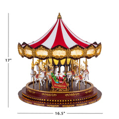 17 in. Deluxe Christmas Carousel