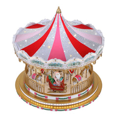 17 in. Animated Sugarplum Swarovski Carousel