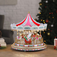 17 in. Animated Sugarplum Swarovski Carousel
