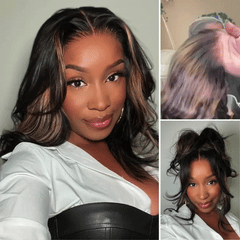 PreMax Blonde Mix Black Loose Wave Glueless 5x5 HD Lace Closure Wig Large & Small Cap - US Only
