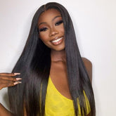 180% Density Ion Perm Straight Glueless 5x5 Closure HD Lace Wig
