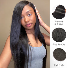 Too Easy Texture™ Yaki Straight 100% Virgin Human Hair Bundles 1pc / 3pcs - US Only