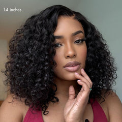 All-Day Comfort™ Wig Deep Wave Glueless Minimalist HD Lace Human Hair Curly Wig Pre-Cut Lace