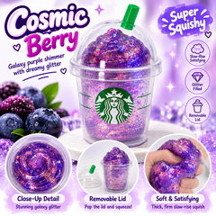 Coffee Shop Frappe Glitter Squishy Slow Rise Sensory Fidget Toy ASMR Stress Relief Kawaii Drink Gift