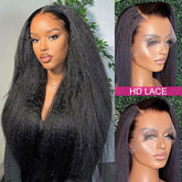 Kinky Straight 13x4 HD Lace Front Wig Melt HD Lace