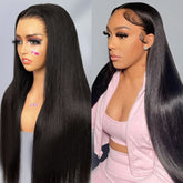Full 13x6 ISEE Wear Go Silky Straight Glueless Wig Invisi Draw-strings HD Lace Front Wig