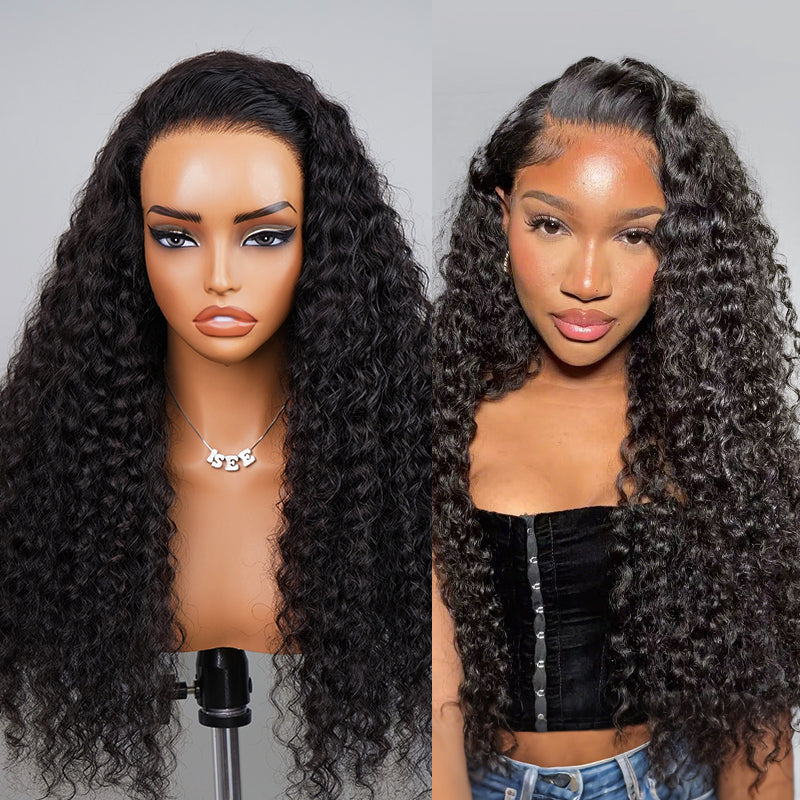 Full 13x6 Wear Go Deep Wave Glueless Wig HD Lace Front Wig Invisi Draw-string