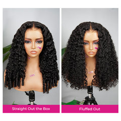 Full 13x6 Wear Go Burmese Curly Glueless Wig HD Lace Front Wig Invisi Draw-string