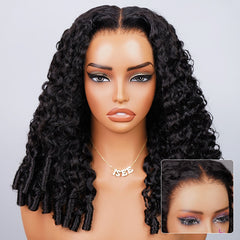 Full 13x6 Wear Go Burmese Curly Glueless Wig HD Lace Front Wig Invisi Draw-string