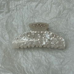 Pearlescent Rhinestone Hair Claw
