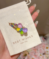 Rainbow Crystal Butterfly Hair Clip