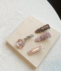 Silver Rhinestone & Pearl Hair Clip Assortment