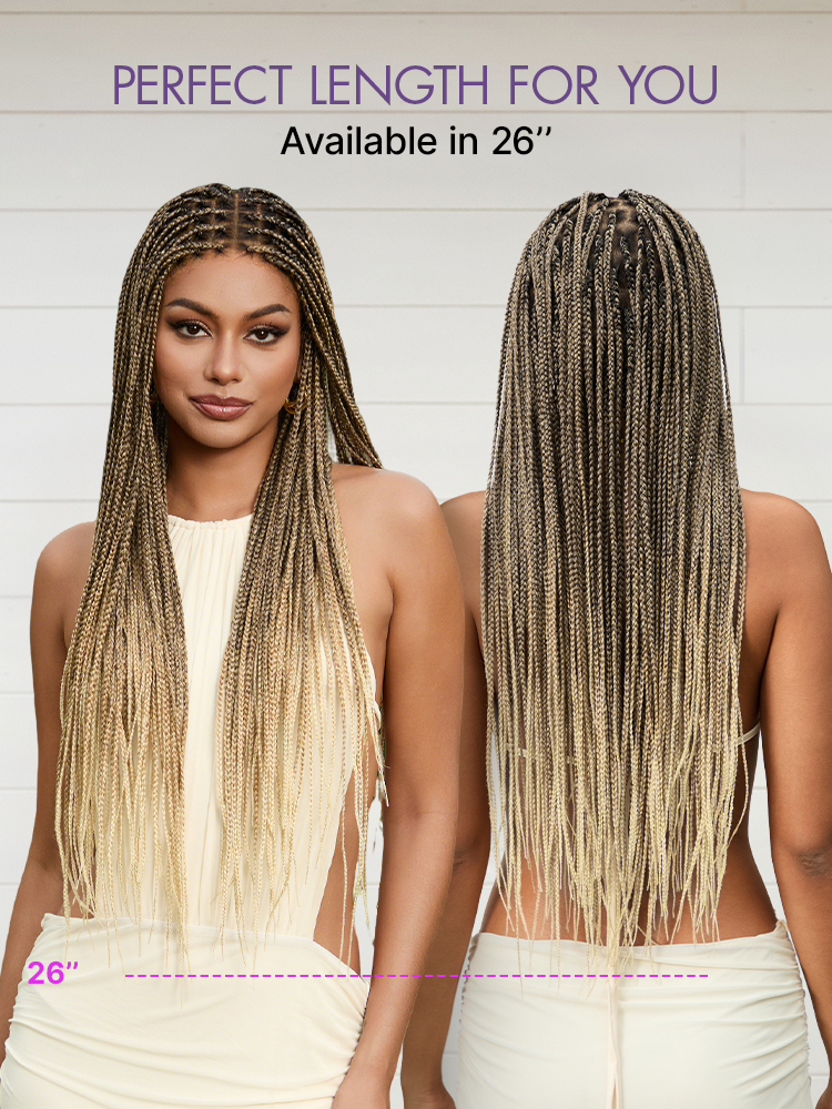 💖Real Scalp Knotless Braided Wig – Lightweight Fit