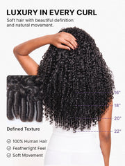 Miracle Knots Crochet Hair Burmese Curly for Boho Braids | Crochet Weaves | Fulani Braids | Twists Pre-Separated Lightweight Full & Soft Pre-Looped Human Hair Extensions Protective Style