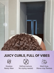 All-Day Comfort™ Wig PartingMax Brown Highlights Funmi Curly 7x6 Closure HD Lace Glueless Wig Pre Cut Lace