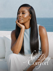 US Only | All-Day Comfort™ Wig 180% / 250% Density Bone Straight with Baby Hair PartingMax Glueless 7x6 Closure HD Lace Wig Pre-Cut Lace