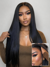 PreMax Wigs | Super Natural Hairline Silky Straight Glueless 13x4 Frontal Lace Wig Human Hair Pre-Cut Lace