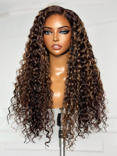 All-Day Comfort™ Wig PartingMax Brown Highlights Funmi Curly 7x6 Closure HD Lace Glueless Wig Pre Cut Lace