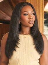 180% Density Light Kinky Straight Butterfly Cut Layered / Kinky Body Wave Glueless 7x6 Closure HD Lace Wig Pre-Cut Lace