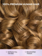 Honey Blonde Old Money Egg Curl Glueless Minimalist Lace Wig Pre-Cut Lace