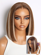 Ash Blonde Highlight Glueless 5x5 HD Closure Lace Bob Wig Pre-Cut Lace Flexi-Fit Drawstring Cap