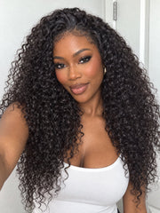 Fluffy & Full 250% Density Water Wave Glueless Half Wig Flexi-Fit Drawstring