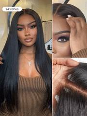 PreMax Wigs - 180% Density Straight Glueless 13x4 Frontal Lace Long Wig Pre-Cut Lace