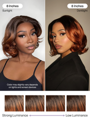 1 SEC INSTALL WIG | Elegant Boss Vibe Short Pixie Cut Ombre Ginger Glueless Minimalist HD Lace Wig Ready to Go Pre-cut Lace