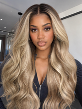 Originalive™ Hair 180% Density Ombre Ash Blonde Loose Wave Glueless 13x6 HD Lace Front Wig Pre-Cut Lace Flexi-Fit Drawstring Cap