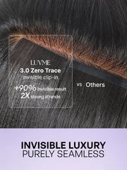 Yaki Straight Zero Trace Airysoft Invisible Clip in Hair Extensions 110g Upgraded Seamless Blend & Soft