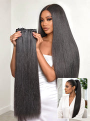 Yaki Straight Zero Trace Airysoft Invisible Clip in Hair Extensions 110g Upgraded Seamless Blend & Soft