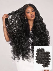 Miracle Knots Crochet Hair Body Wave for Boho Braids | Crochet Weaves | Fulani Braids | Twists Pre-Separated Lightweight Full & Soft Pre-Looped Human Hair Extensions Protective Style