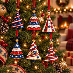 250th American Christmas Tree Ornament Gift Set NCU0HT140
