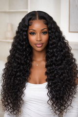 100% Human Hair Water Wave Glueless Wig | Natural Look, Secure Fit