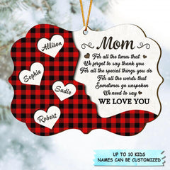 Personalized Wood Ornament - Gift For Mom & Grandma - We Love You