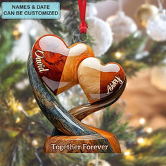 Together Forever - Custom Shape Mica Ornament - Christmas Gift For Couple