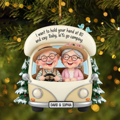 Our Journey of Love Camper - Personalized Custom Mica Ornament - Christmas Gift For Lover, Couple