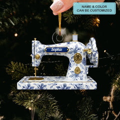 Sewing Is My Therapy - Personalized Custom Mica Ornament - Christmas Gift For Sewing Lovers, Mom, Grandma