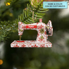 Sewing Is My Therapy - Personalized Custom Mica Ornament - Christmas Gift For Sewing Lovers, Mom, Grandma