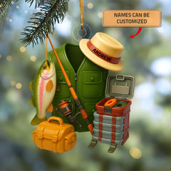 Angler's Mini Kit - Personalized Custom Mica Ornament - Christmas Gift For Fishing Lovers AGP0QQ041