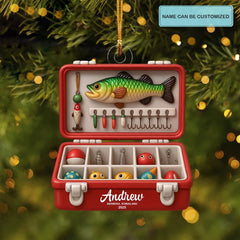 Fishing Tackle Box - Personalized Custom Mica Ornament - Christmas Gift For Fishing Lovers AGP0QQ039