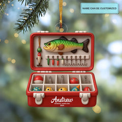 Fishing Tackle Box - Personalized Custom Mica Ornament - Christmas Gift For Fishing Lovers AGP0QQ039