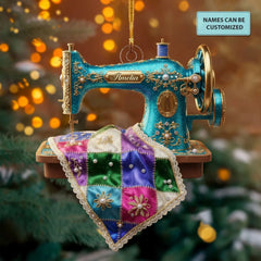 Stitch by Stitch - Customized Mica Ornament - Christmas Gift For Sewing Lovers