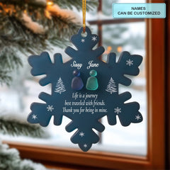 Forever Friends - Customized Mica Ornament - Christmas Gift For Besties, Best Friend