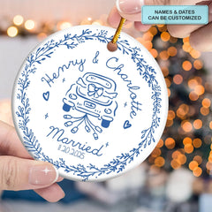 The Start of Always - Personalized Ceramic Ornament - Christmas Gift For Couple, Husband, Wife
