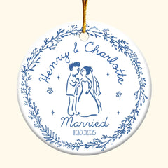 The Start of Always - Personalized Ceramic Ornament - Christmas Gift For Couple, Husband, Wife